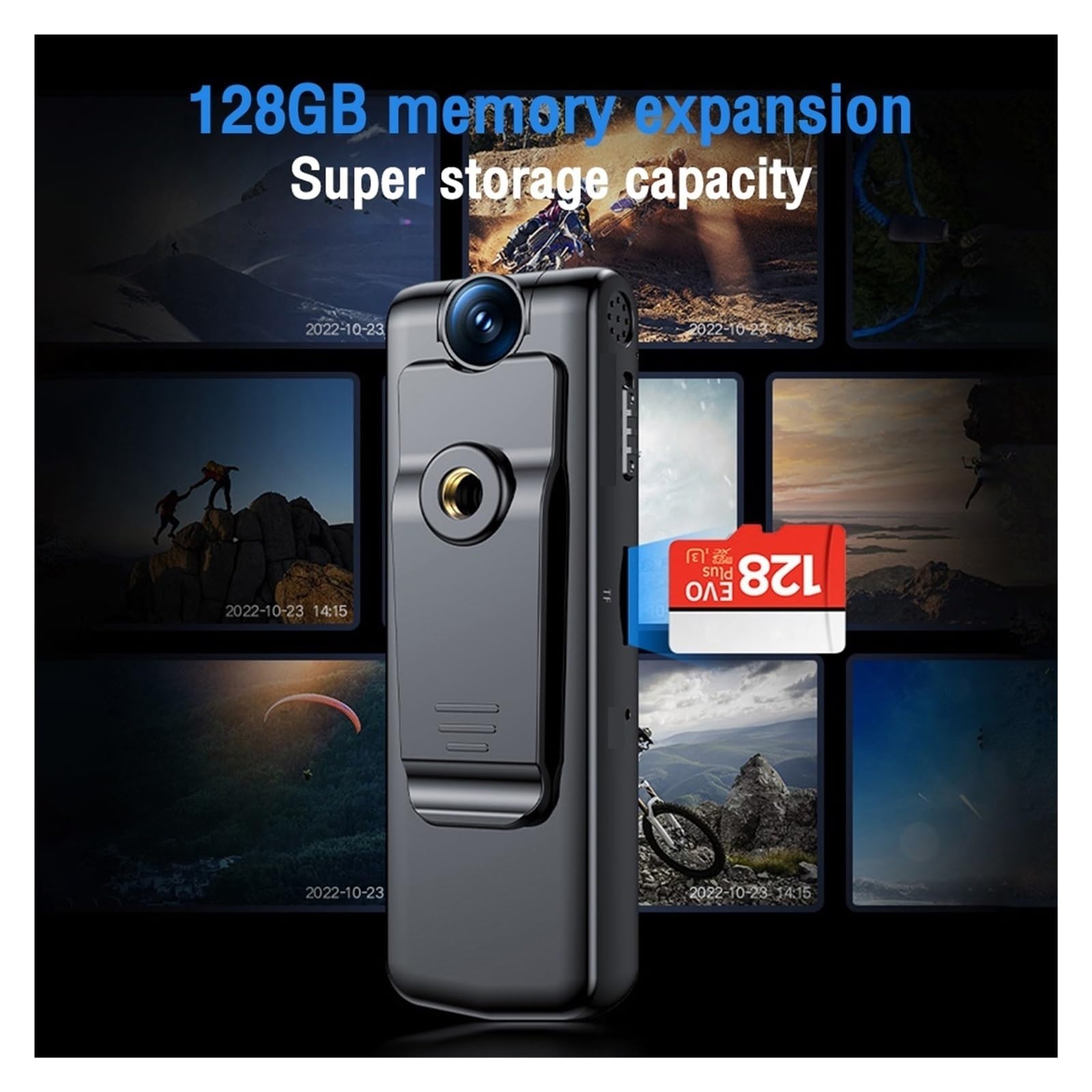 **C700 1080P Mini Action Camera - Rotatable Sports Body Cam with Video, Audio & Voice Recorder for Bicycle, Motorcycle & Dash (Includes 32GB Card) - Perfect for Adventure, Cycling & Vlogging**