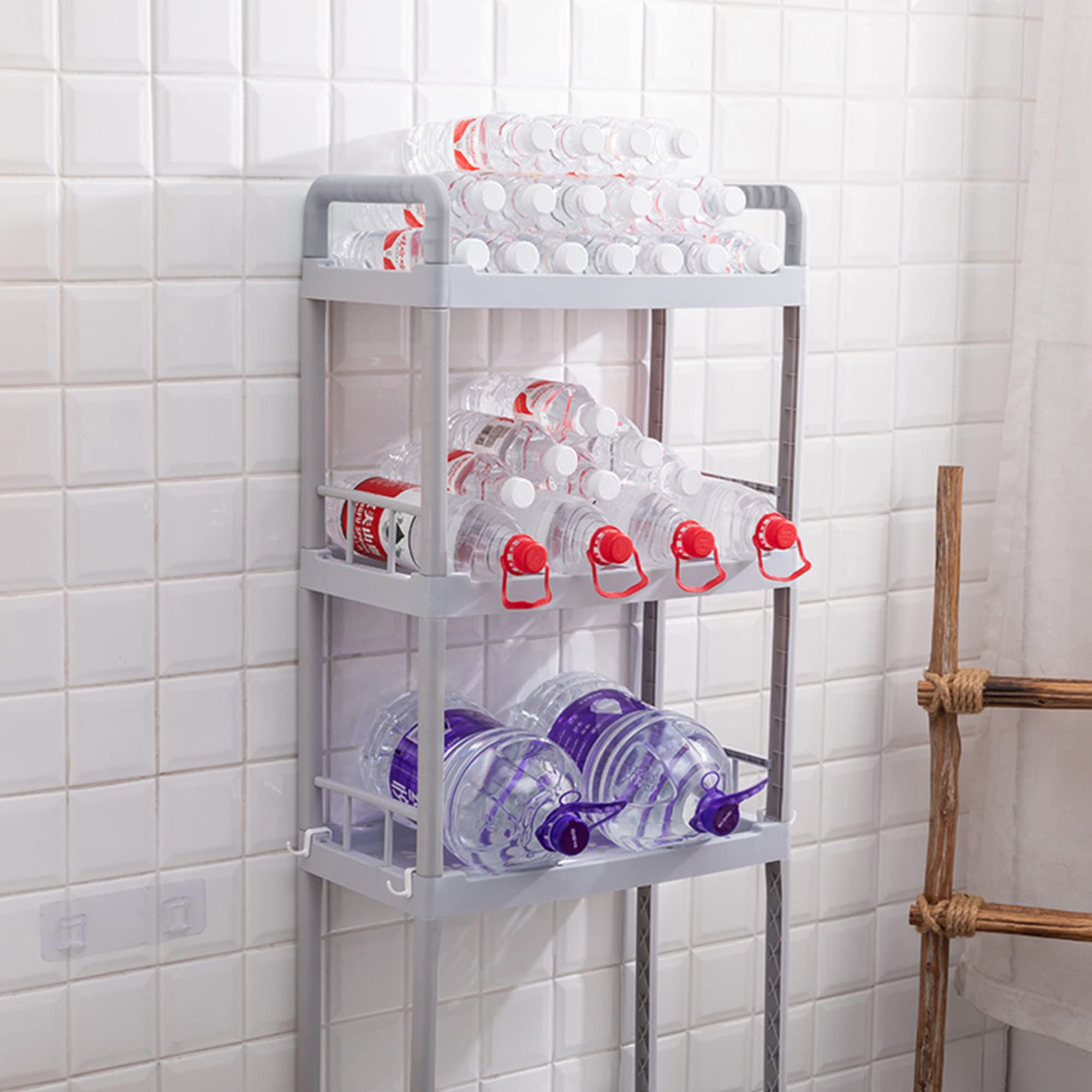 Space-Saving 3-Tier Bamboo Over-The-Toilet Storage Cabinet - Freestanding Bathroom Organizer with Open Shelves for Towels, Toiletries & Decor - Perfect for Small Bathrooms, Apartments & Powder Rooms