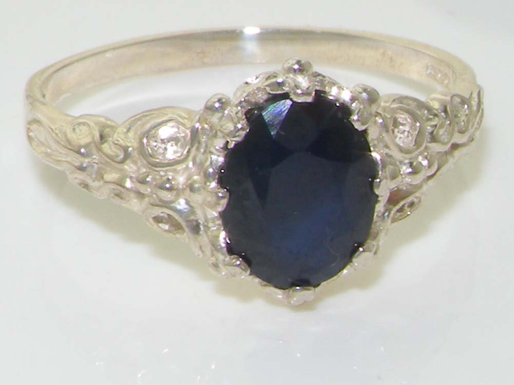 925 Sterling Silver Genuine Sapphire Women's Band Ring - Elegant Jewelry for Everyday Wear, Gift for Her, Wedding, Anniversary & Special Occasions
