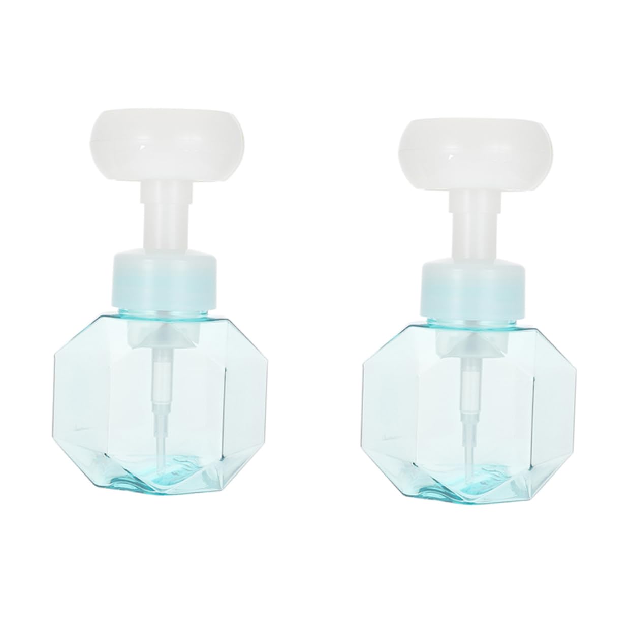 2pcs Blue Foaming Pump Bottles for Face Wash & Liquids - Travel-Friendly Empty Bubble Machine, Whipped Foam Cup for Skincare & Cleaning | Perfect for Travel, Bathroom & Salon Use
