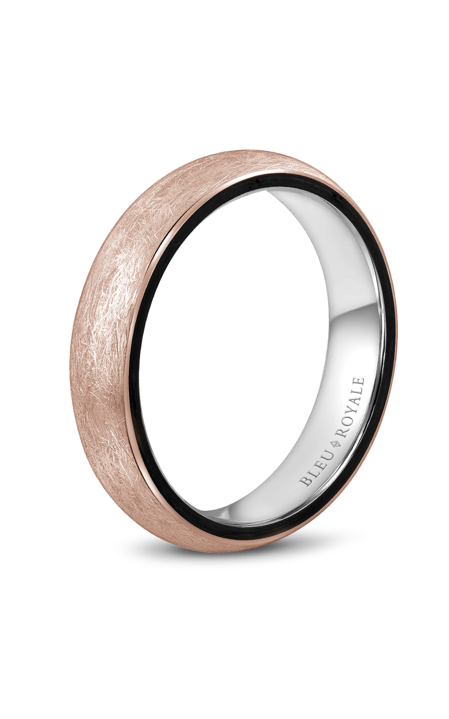 Bleu Royale Men's Wedding Band RYL 063RW5 - 14K Rose Gold Tungsten Ring for Grooms, Engagement & Anniversary Gifts - Perfect for Weddings, Proposals & Special Occasions
