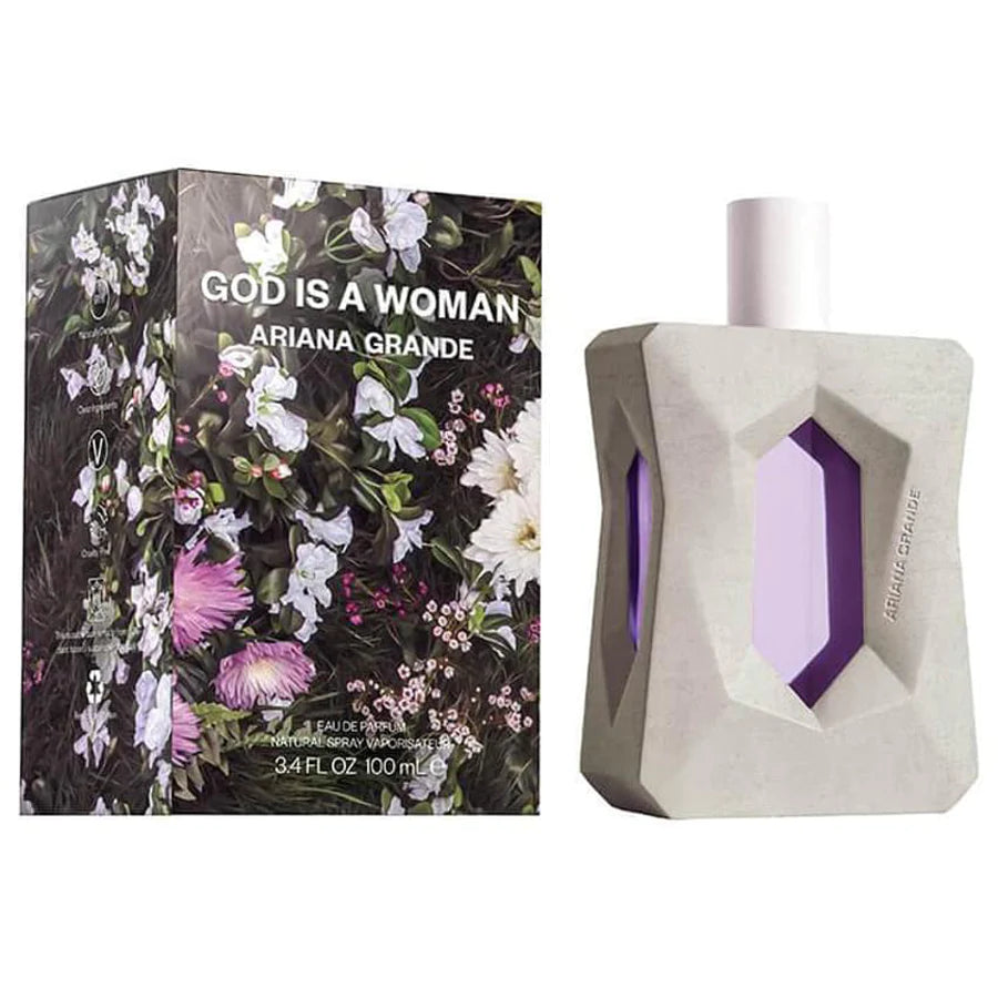 Ariana Grande God Is A Woman 3.4 oz Eau de Parfum for Women - Floral Fruity Perfume for Date Night & Special Occasions