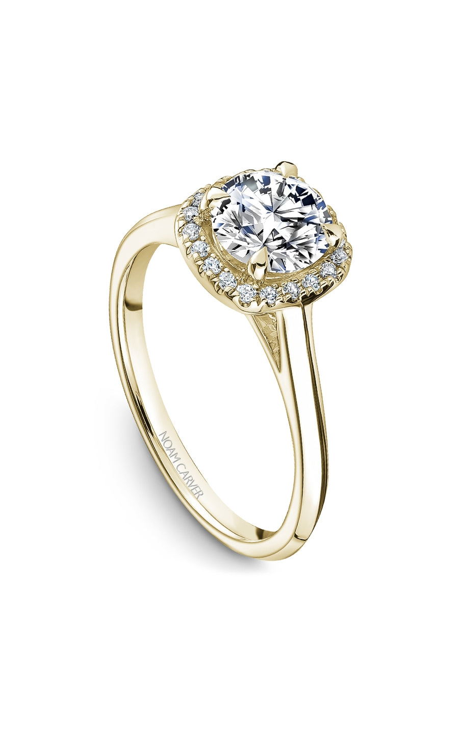 Noam Carver Bridal Engagement Ring B096 05YA - Elegant 14K Gold Wedding Band for Women, Timeless Solitaire Diamond Ring for Proposals & Anniversaries | Perfect for Romantic Proposals, Wedding Ceremonies & Special Occasions