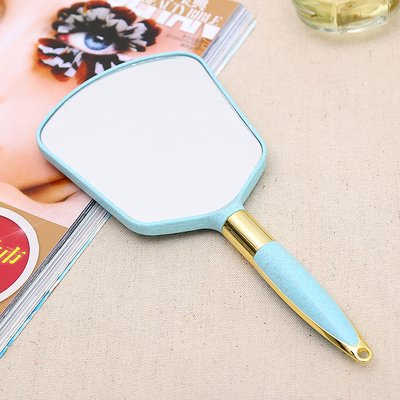 XPXKJ Handheld Vanity Mirror with Handle - Square Makeup Mirror for Home, Salon & Travel - Light Green Portable Cosmetic Mirror | Perfect for Makeup Application, Hair Styling & On-the-Go Touch Ups