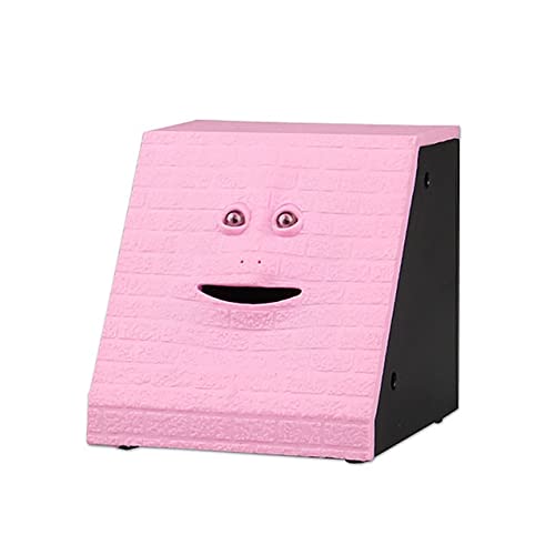 Automatic Smart Piggy Bank with Face Recognition - Chewing Money Saving Jar for Kids, Cat Safe Box, Intelligent Sensor Savings Jar (Pink) - Perfect for Teaching Children Financial Responsibility & Fun Home Decor