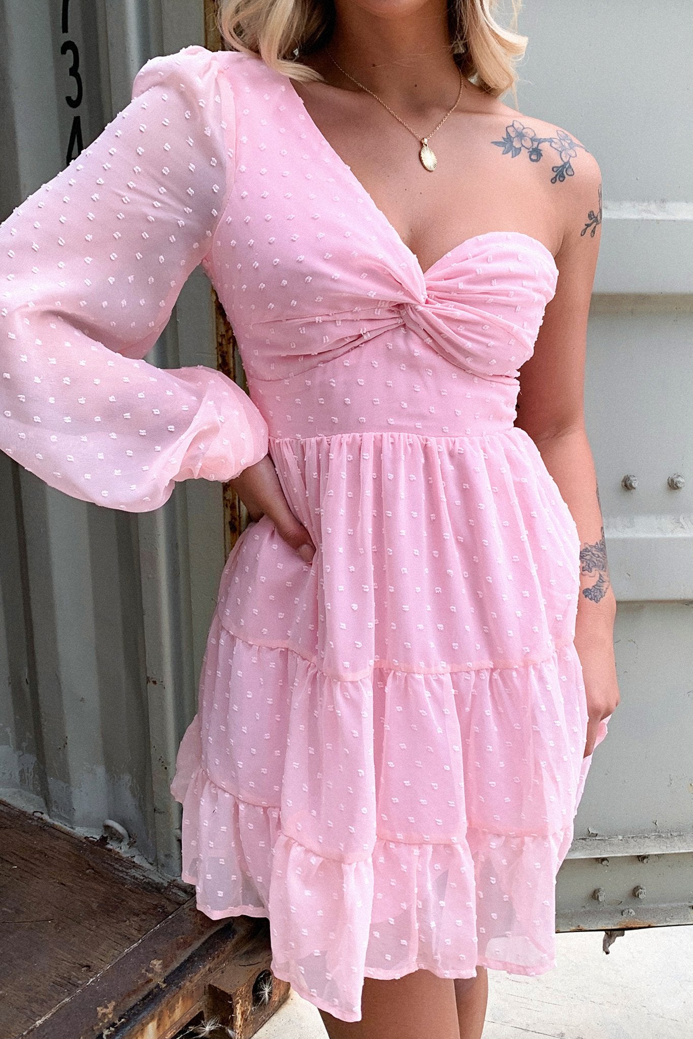 Georgia Dress for Women - Elegant Pink Floral Summer Dress for Casual Wear, Parties & Date Nights