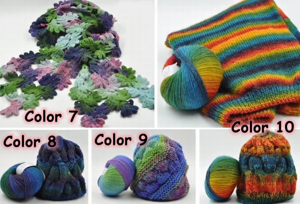 Premium Handpainted Soft Wool Knitting Yarn - Luxury Crochet Thread for DIY Scarves, Sweaters & Crafts (Color 03) - Perfect for Winter Projects, Gift Making & Cozy Home Creations