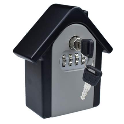 4-Digit Combination Lock Key Safe Box - Outdoor Wall Mount Security Storage with Spare Keys | Perfect for Home, Garage, Vacation Rentals & Business Key Management