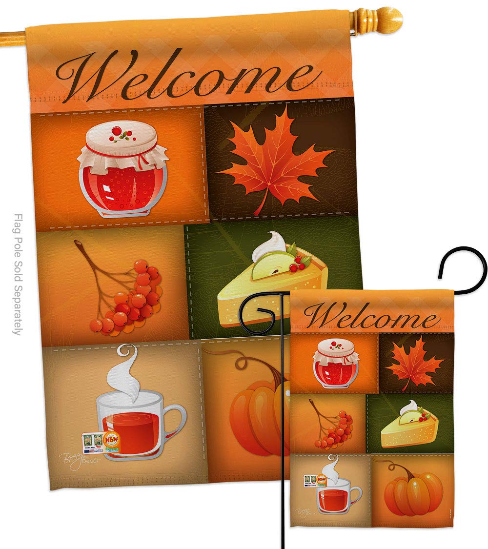 Fall Harvest Decor Flags Set - House & Garden for Autumn Decorating