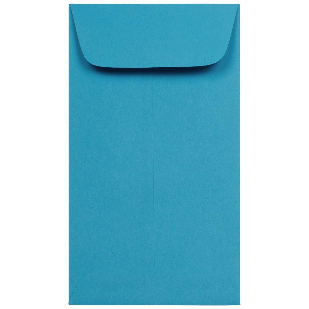 JAM PAPER #5.5 Coin Colored Business Envelopes - 3 1/8 x 5 1/2 Inches - Blue Recycled Paper - Bulk Pack of 500 Envelopes per Box - Perfect for Mailing, Office Use, and Small Business Correspondence
