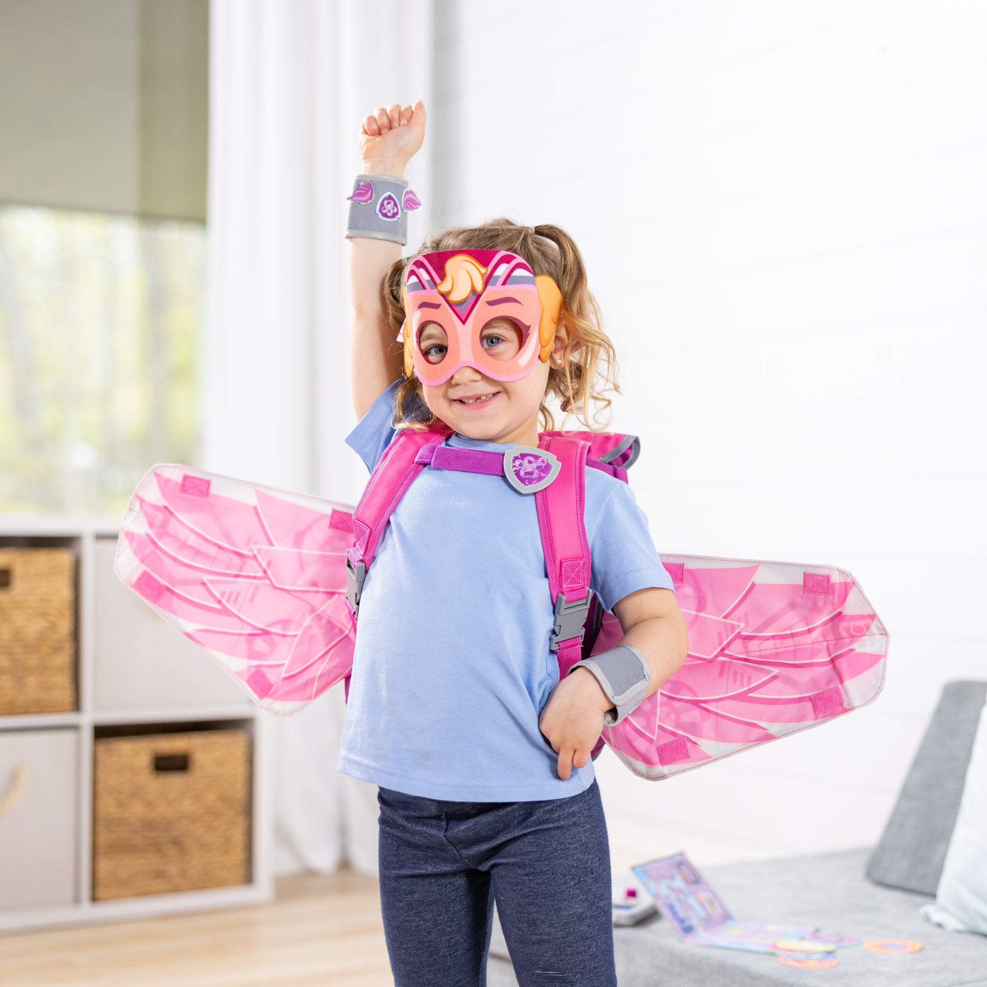 PAW Patrol™ Mighty Skye Costume Set for Kids - Skye Flying Hero Dress Up Outfit with Wings & Mask - Perfect for Halloween, Birthday Parties & Pretend Play