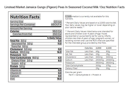 Linstead Market Jamaica GUNGO (Pigeon Peas) & RED Peas (Kidney Beans) in Seasoned Coconut Milk - 13oz 2-Pack Combo | Authentic Jamaican Stew Peas | Perfect for Rice & Peas, Soups, and Caribbean Cooking