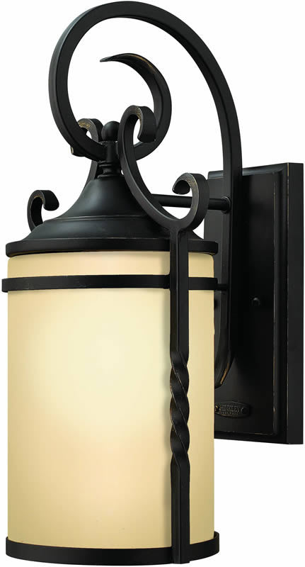13H Casa 1 Light Outdoor Wall Lantern in Olde Black - Vintage Style Exterior Sconce for Porch, Patio, and Garden Lighting