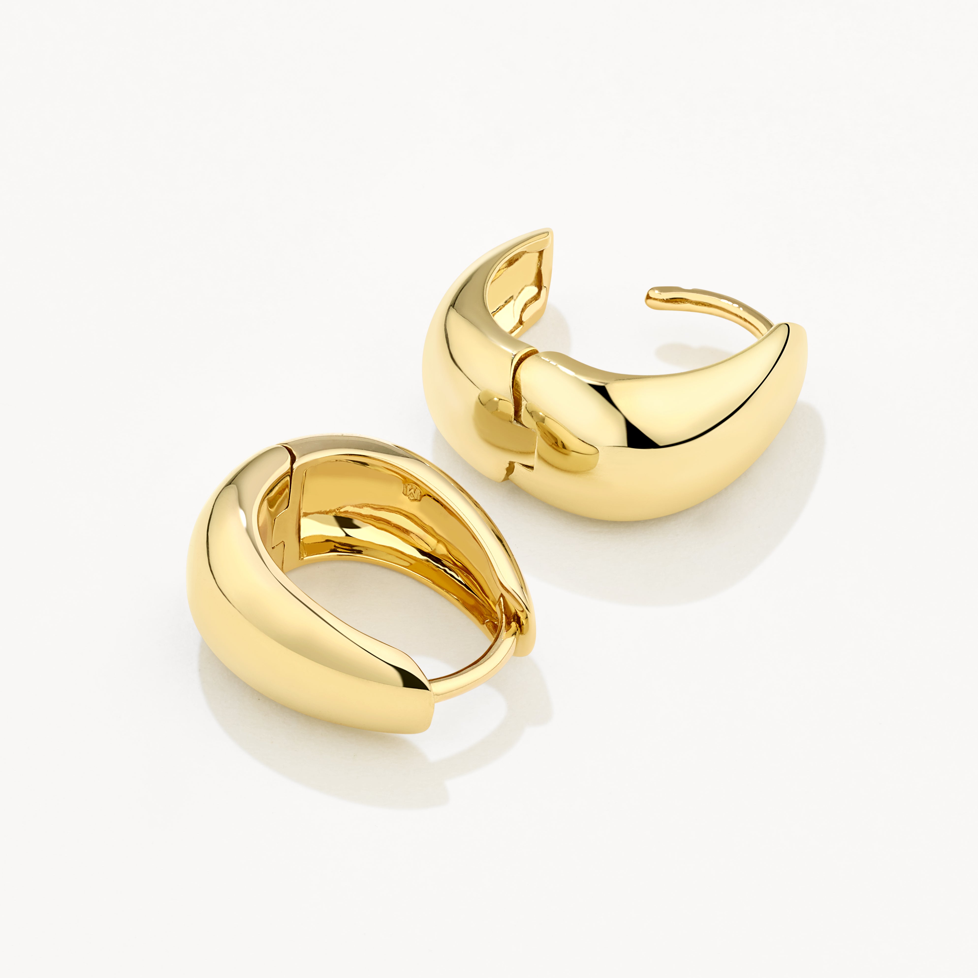 Gold Dome Huggie Hoop Earrings for Women - Minimalist Huggie Hoops for Everyday Wear, Gift Giving & Special Occasions
