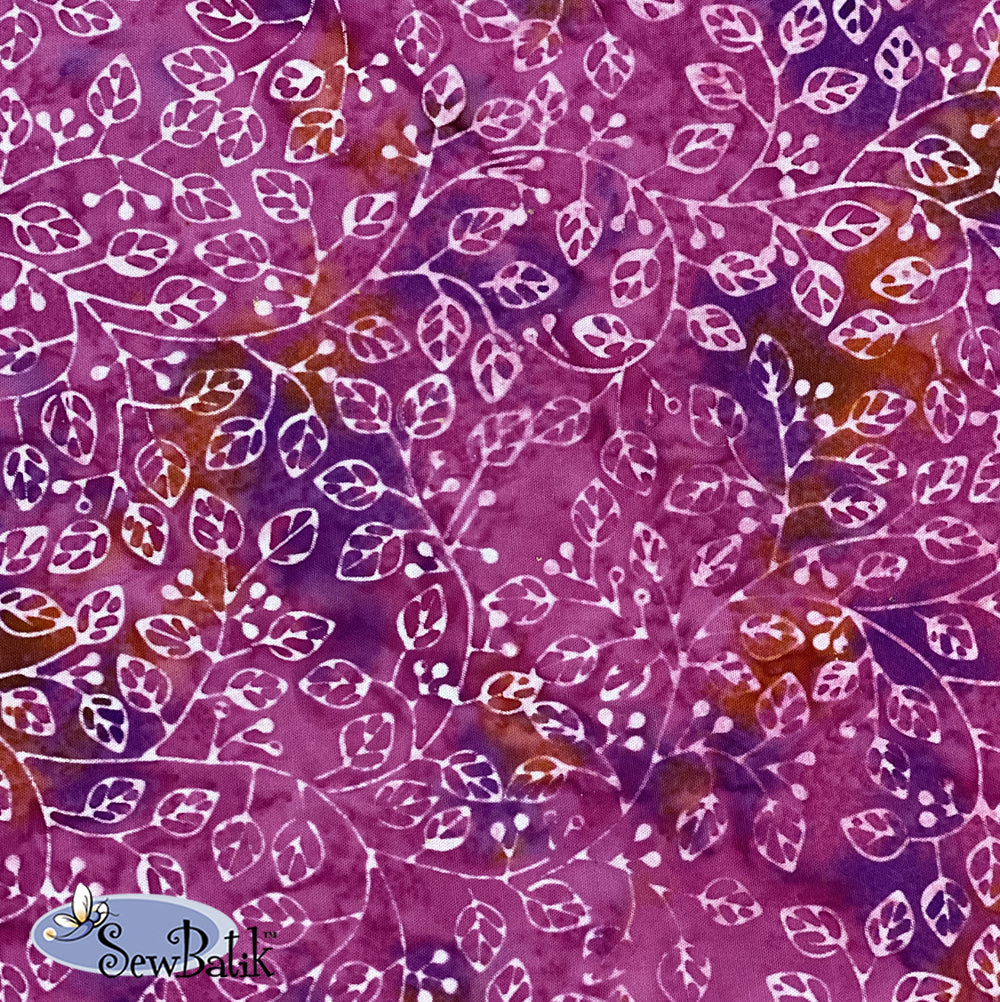 45 Batik Rayon Fabric - Violetta & Valentine Pink - Multiple Cuts - Perfect for Dresses, Scarves & Home Decor