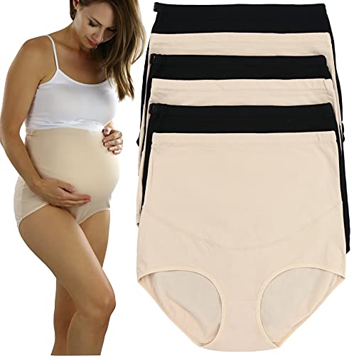6 Pack: Black & Beige Briefs W/ Button Side