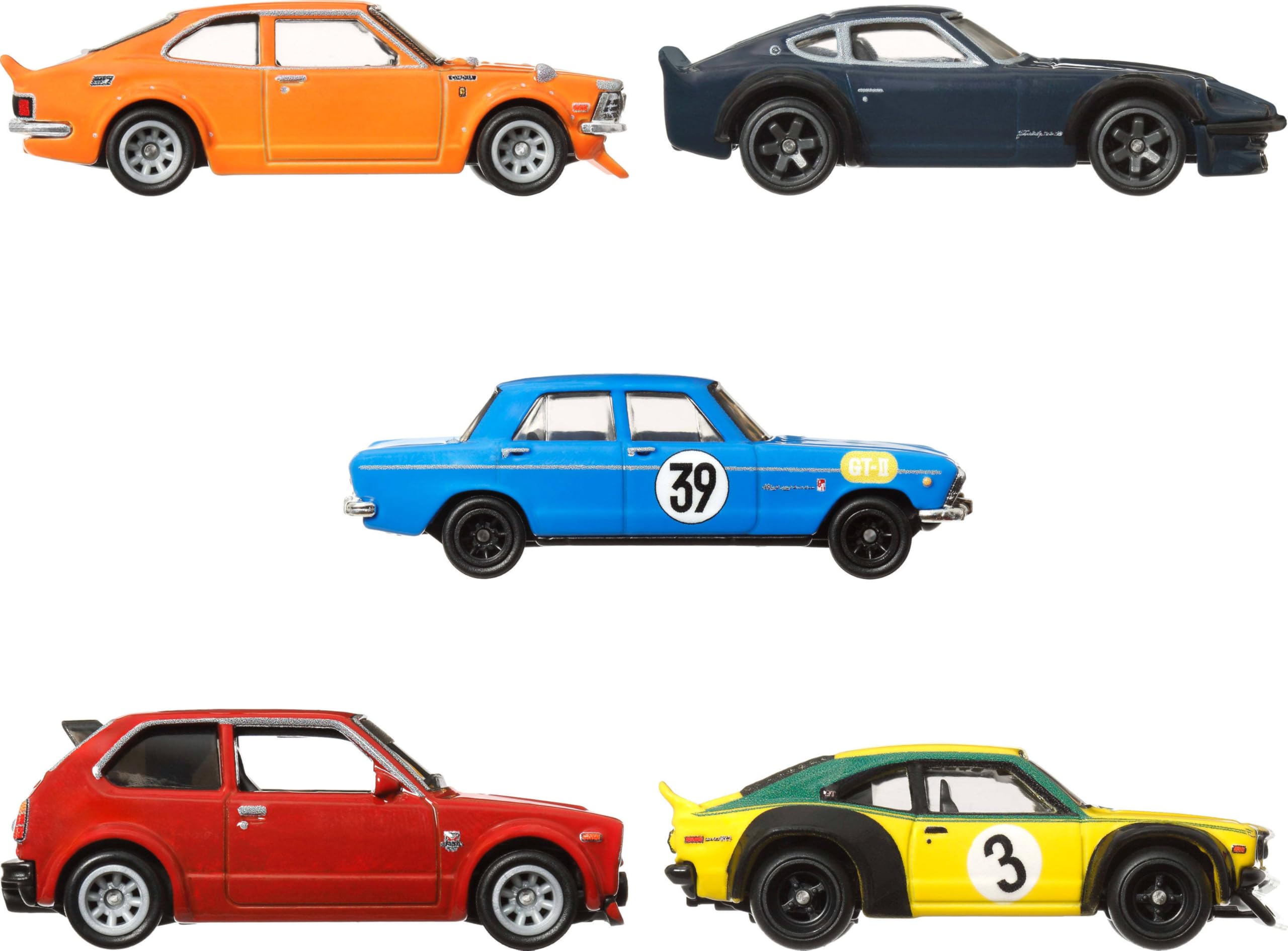 Hot Wheels Japan Culture 5-Pack Premium 1/64 Scale Die-Cast Metal Cars with Stackable Storage & Display Case - Collectible Toy Cars for Kids & Adults, Perfect for Play, Gifts, and Showcase