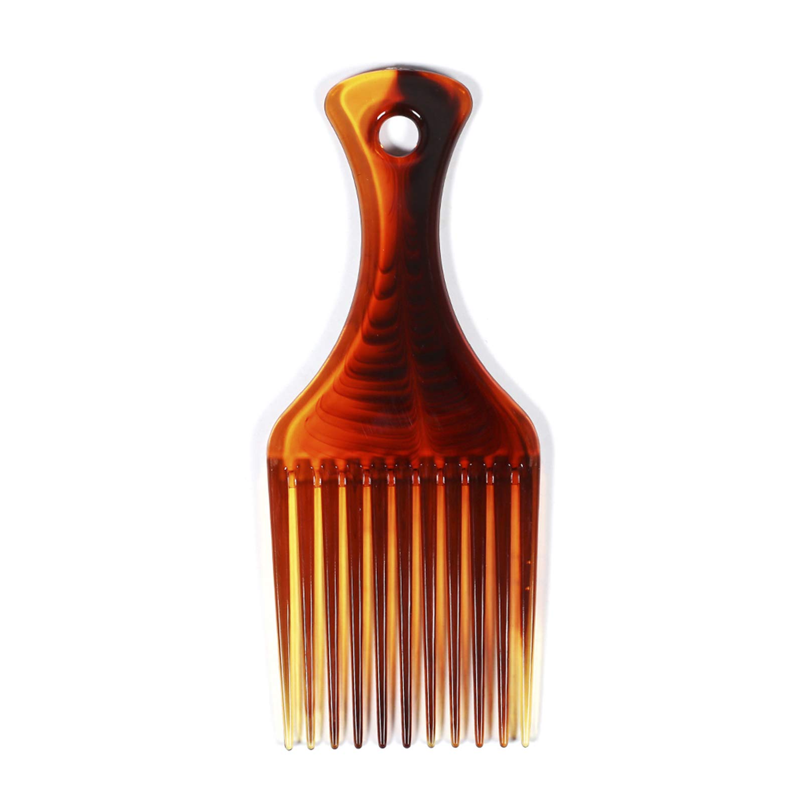 Afro Hair Pick Comb - Styling Hair Brush with Oil Slick Finish for Men & Women | Perfect for Curly, Coily & Natural Hair Styling at Home or Salon