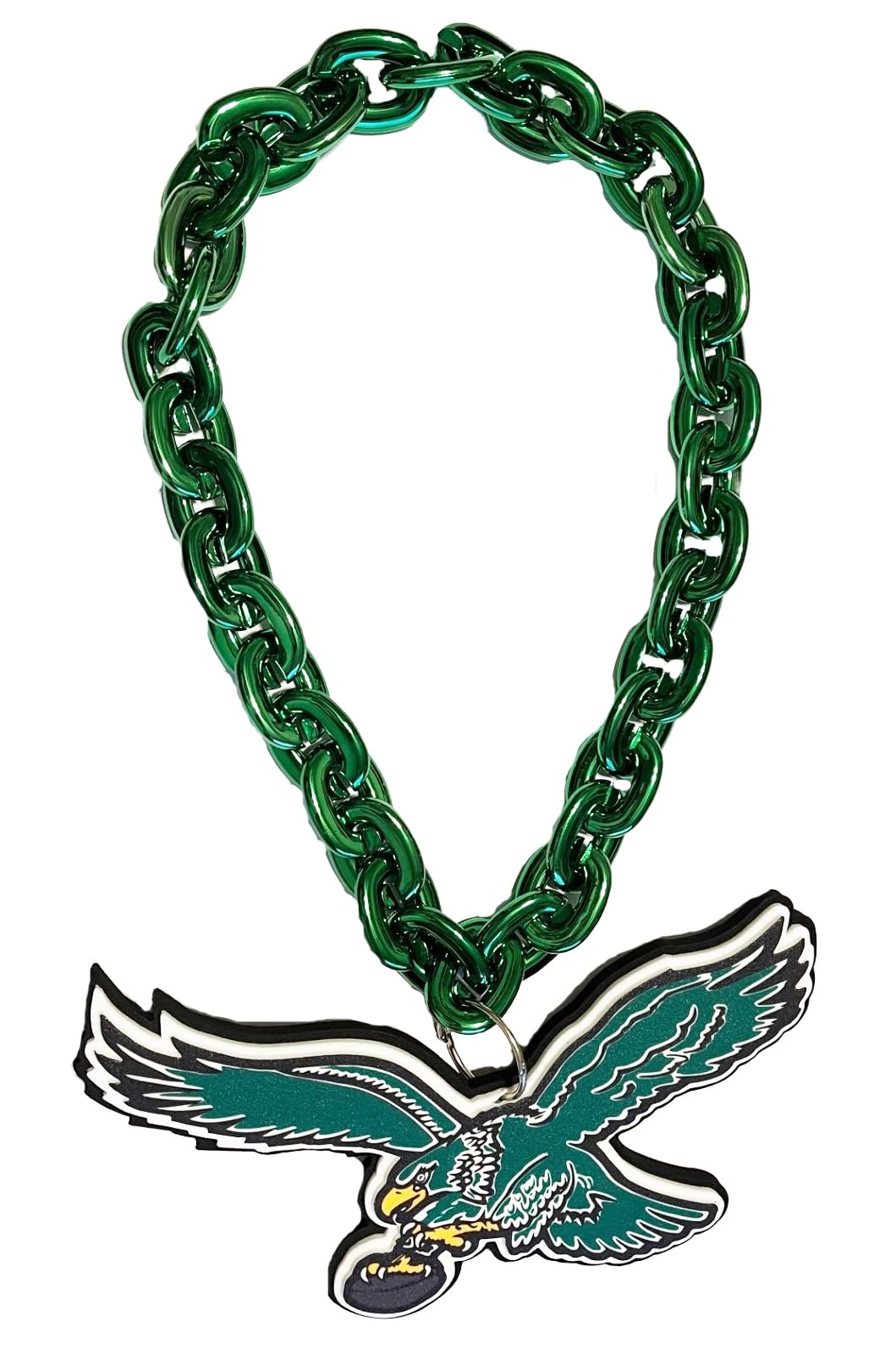 Philadelphia Eagles Throwback Logo NFL Fan Chain - Green - Perfect for Game Day, Tailgating & Eagles Fan Gifts