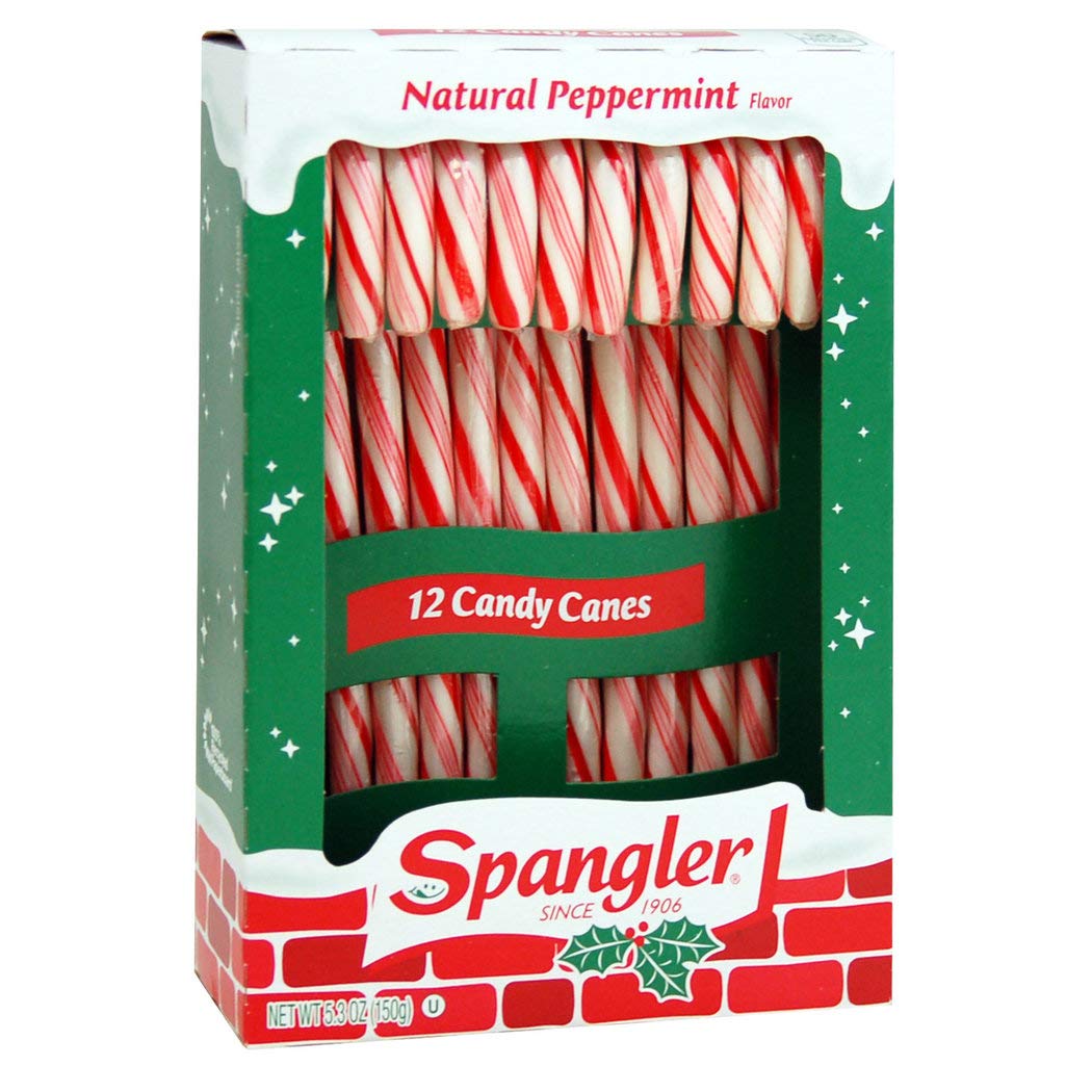 Traditional Peppermint Candy Canes - 12 Count Box | Classic Christmas Holiday Candy for Stocking Stuffers, Tree Decorations & Gift Giving