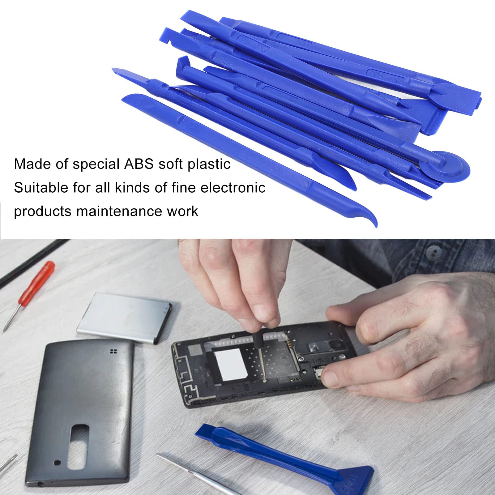 100PCS Anti-Static Spudger Set - Electronics Repair Tool Kit with Lightweight ABS Pry Tools for iPhone, Samsung, Laptop & Tablet Opening - Blue Phone Repair Tools for Technicians & DIY Enthusiasts (Perfect for Screen Replacement & Internal Component Access)