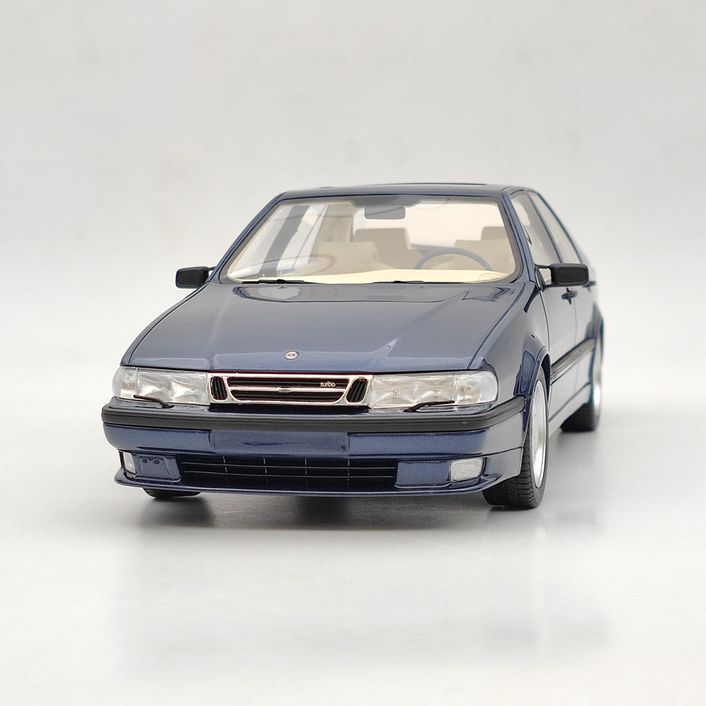 1/18 Scale Saab 9000 Aero CS 1985 Limited Edition Blue Resin Model Car - DNA Collectibles DNA000139 - Perfect for Car Enthusiasts, Collectors, and Gift Giving