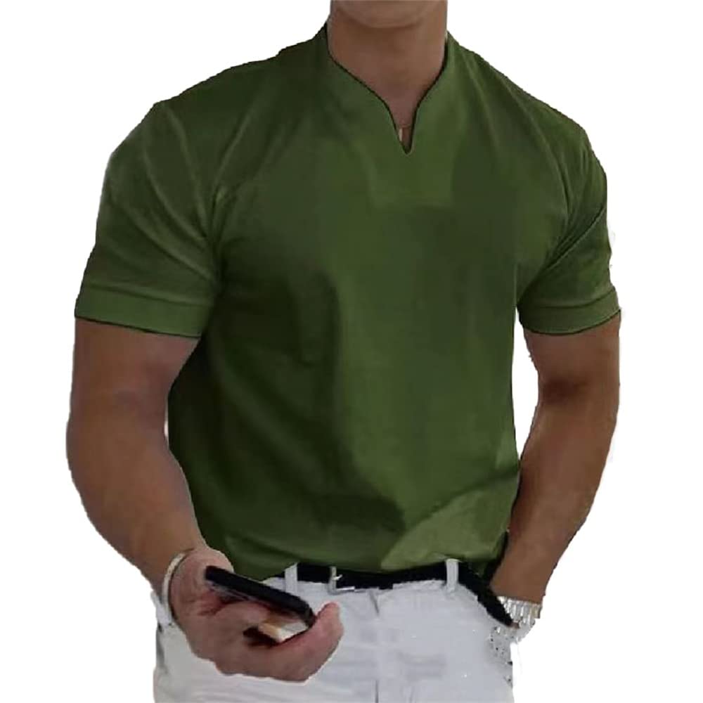2022 Men's Business Casual Short Sleeve Fitness T-Shirt - Breathable Slim Fit Workout Shirt for Gym, Office & Everyday Wear