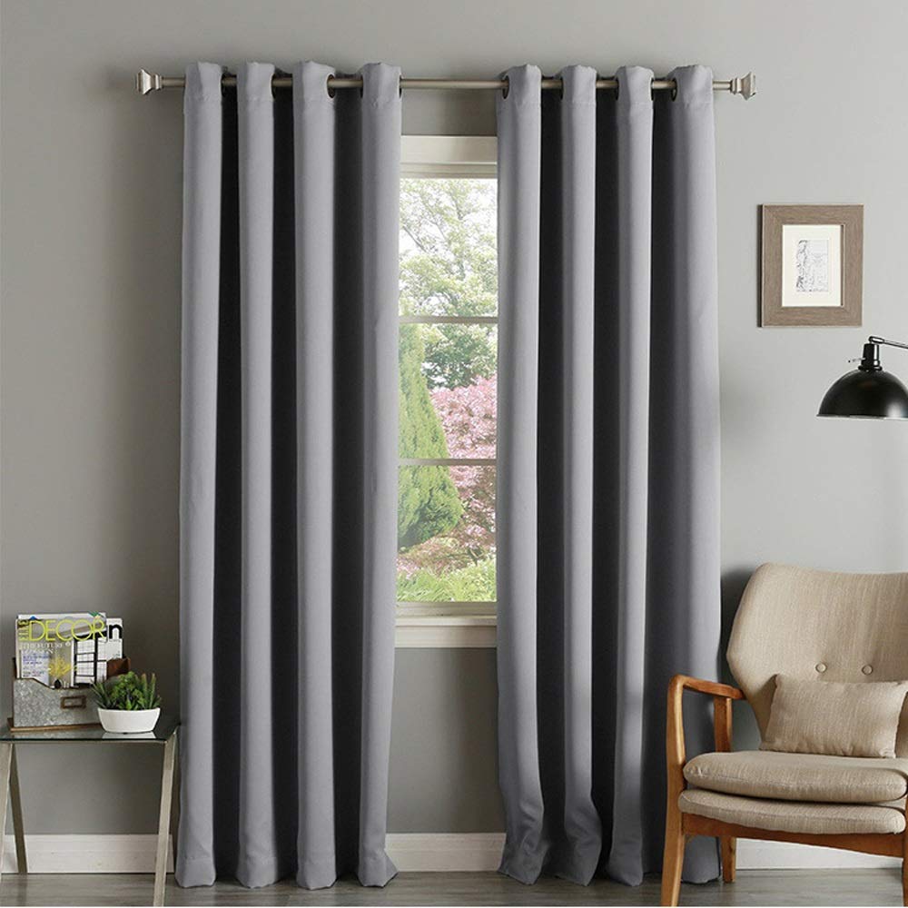 Blackout Curtains for Living Room & Bedroom - Thermal Insulated Dark Curtains with Grommets for Sliding Glass Doors (2 Panels) | Blocks 99% Light for Deep Sleep | Perfect for Home Theater, Nursery & Shift Workers