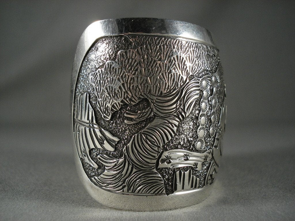 Vintage Navajo Native American Silver Bracelet - Handcrafted Extreme Detail Jewelry for Women | Perfect for Boho Fashion, Festivals & Cultural Events