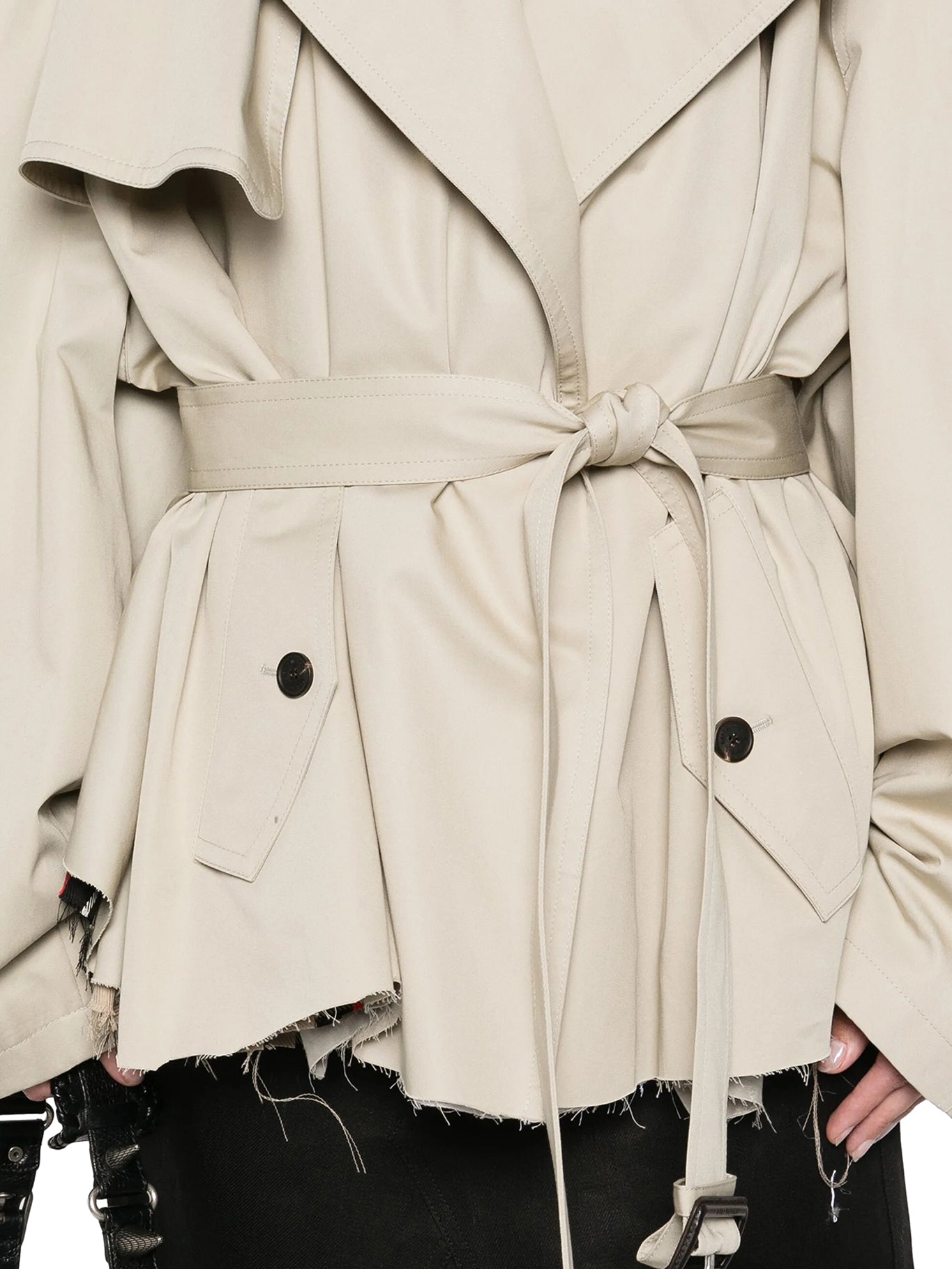 Women's Cropped Trench Coat - 100% Cotton Twill Jacket for Spring & Fall | Casual Outerwear for Work, Travel & Everyday Wear