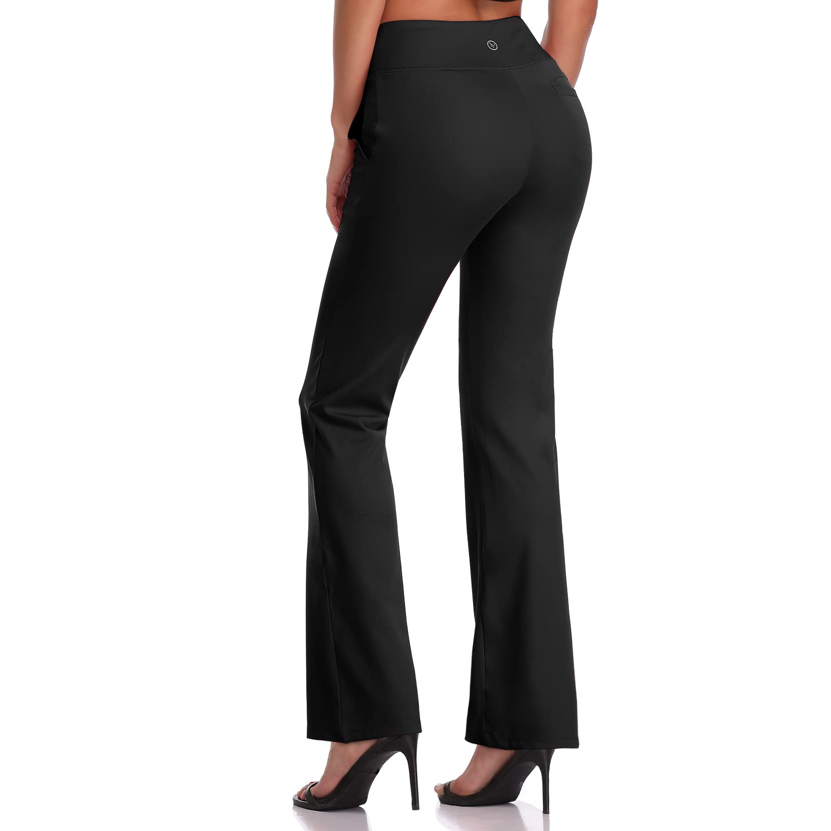DAYOUNG Women's High Waist Bootcut Yoga Pants - Tummy Control Workout Leggings with 4-Way Stretch for Gym, Running & Everyday Wear