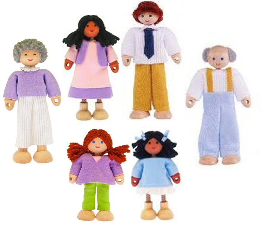 Happy Wooden Dolls - Handcrafted African Wooden Figurines for Home Decor, Gift Giving & Cultural Displays