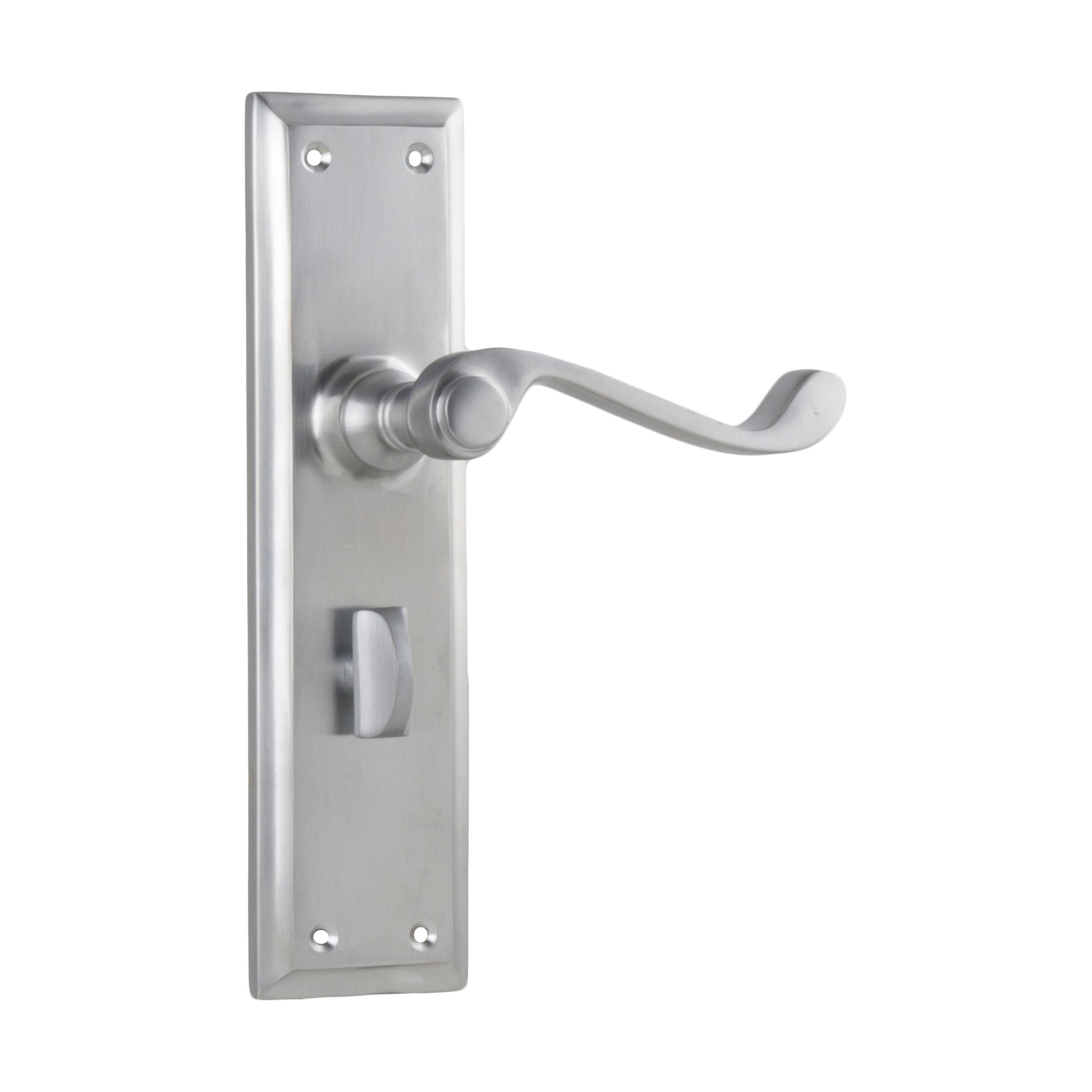 Milton 0794P Privacy Door Lever Set - Satin Chrome Finish - H200xW50xP68mm - Ideal for Bedrooms, Bathrooms & Private Spaces