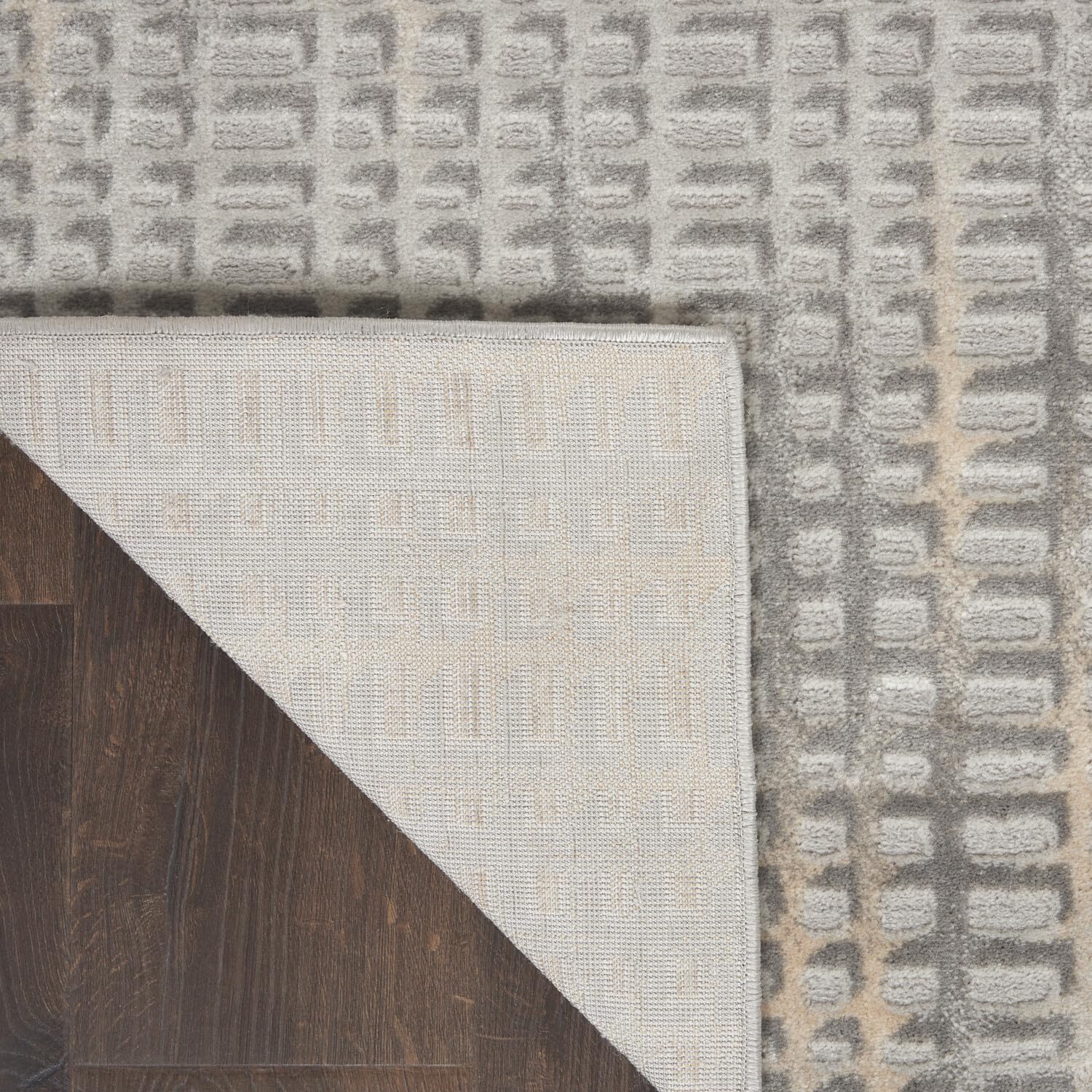 Nourison Solace Contemporary Abstract Grey/Beige 8' x 10' Area Rug - Easy to Clean, Non-Shedding, Stain Resistant - Perfect for Bedroom, Living Room, Dining Room & Kitchen Decor