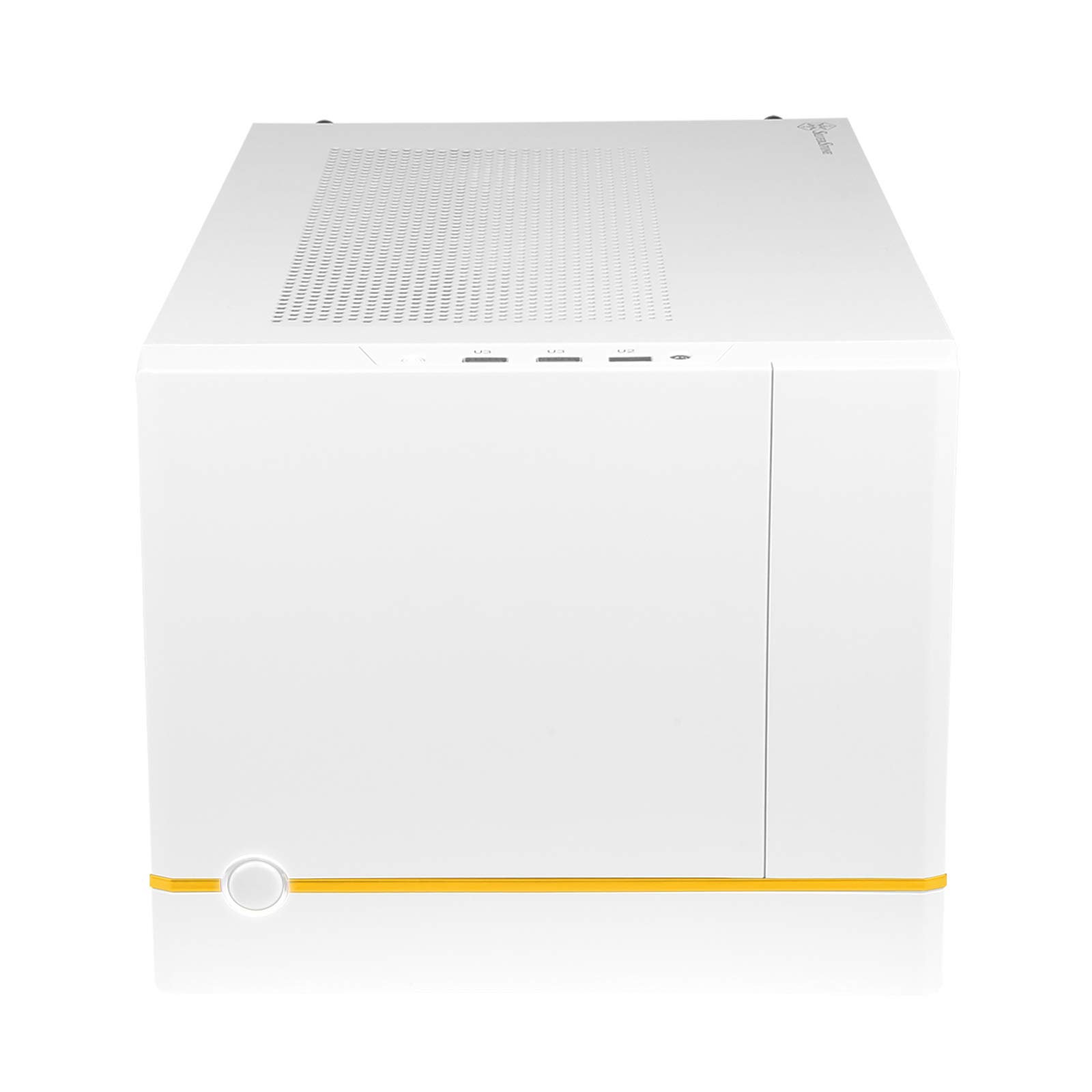 SilverStone Technology SUGO 14 SG14 White Mini-ITX Cube PC Case - Supports 3 Slot Full Length GPUs, ATX PSU & 240mm AIO - 4 Removable Panels (SST-SG14W) - Perfect for Compact Gaming Rigs & Home Theater PCs