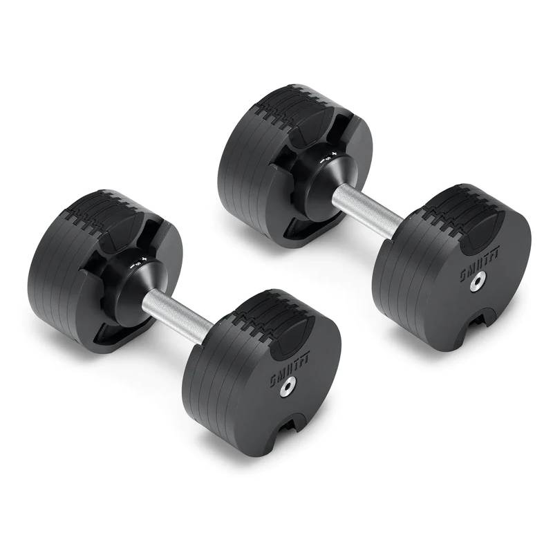 SMRTFT Nüobells 5-50lb Adjustable Dumbbell Pair - Classic Design for Home Gym, Strength Training & Weightlifting - Perfect for Small Spaces & Full-Body Workouts