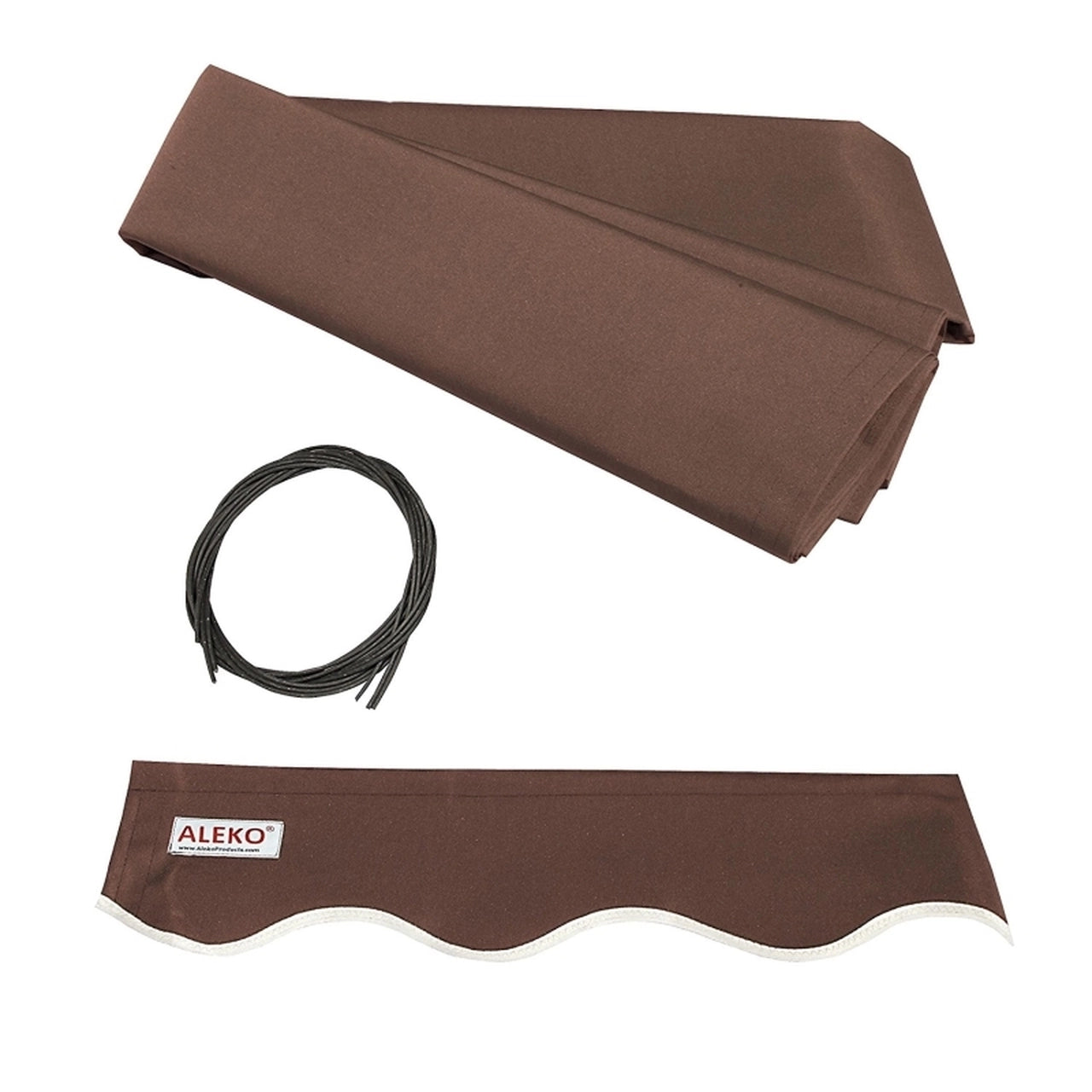 Aleko 16x10 Feet Half Cassette Motorized Retractable LED Patio Awning - Brown Luxury Outdoor Shade for Deck, Garden & Backyard Relaxation