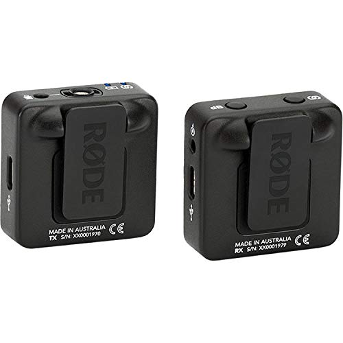 Rode Wireless GO Compact Digital Wireless Microphone System with Interview GO Mic & 10 Straps - Perfect for Vlogging, Interviews, Streaming & Content Creation (Black)