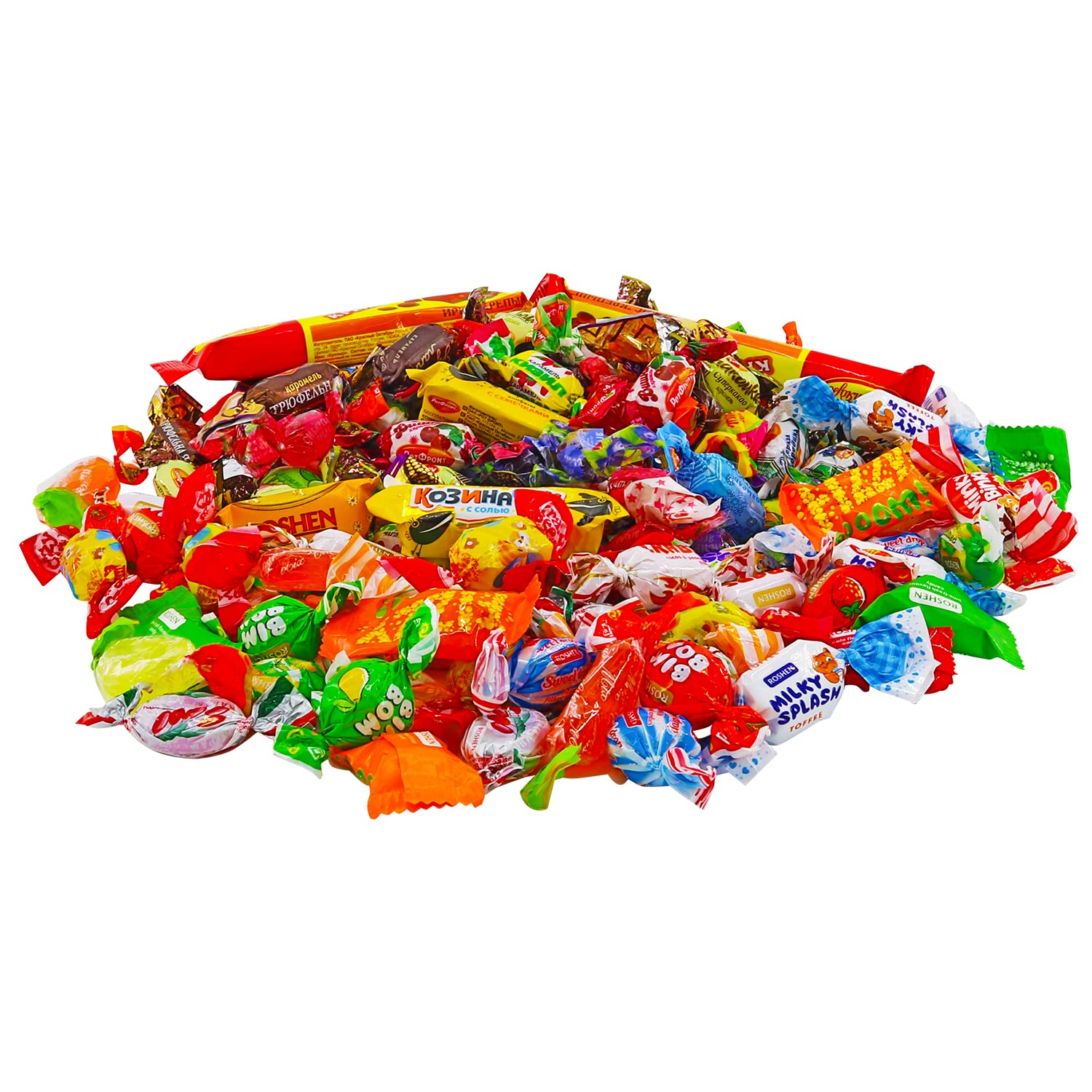 Premium Russian & Ukrainian Candy Mix Gift Bag - Assorted Chocolate & Caramel Eastern European Sweets (450g/1lb) - Perfect for Parties, Gifts & Cultural Food Experiences