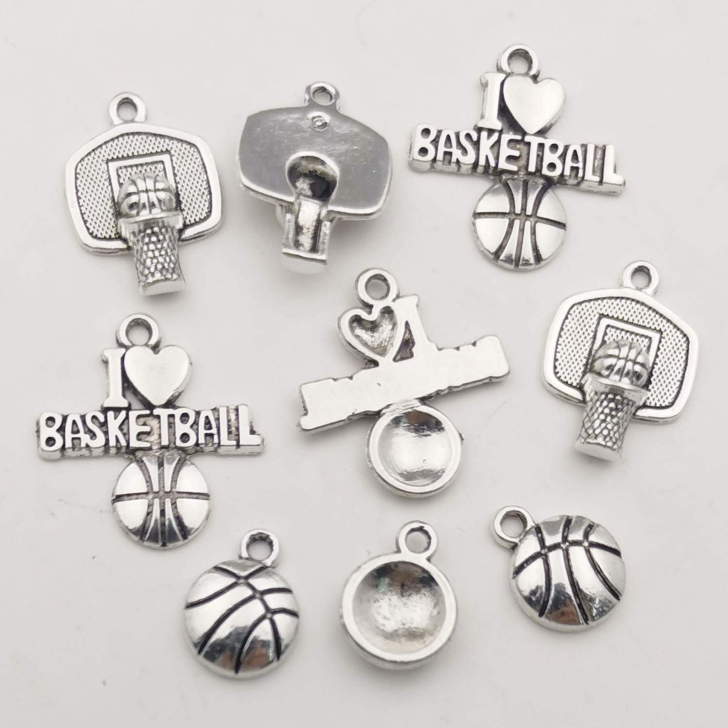 70PCS Basketball Charms for Jewelry Making - Sport Pendants for Necklace & Bracelet DIY - Perfect for Basketball Fans & Crafters