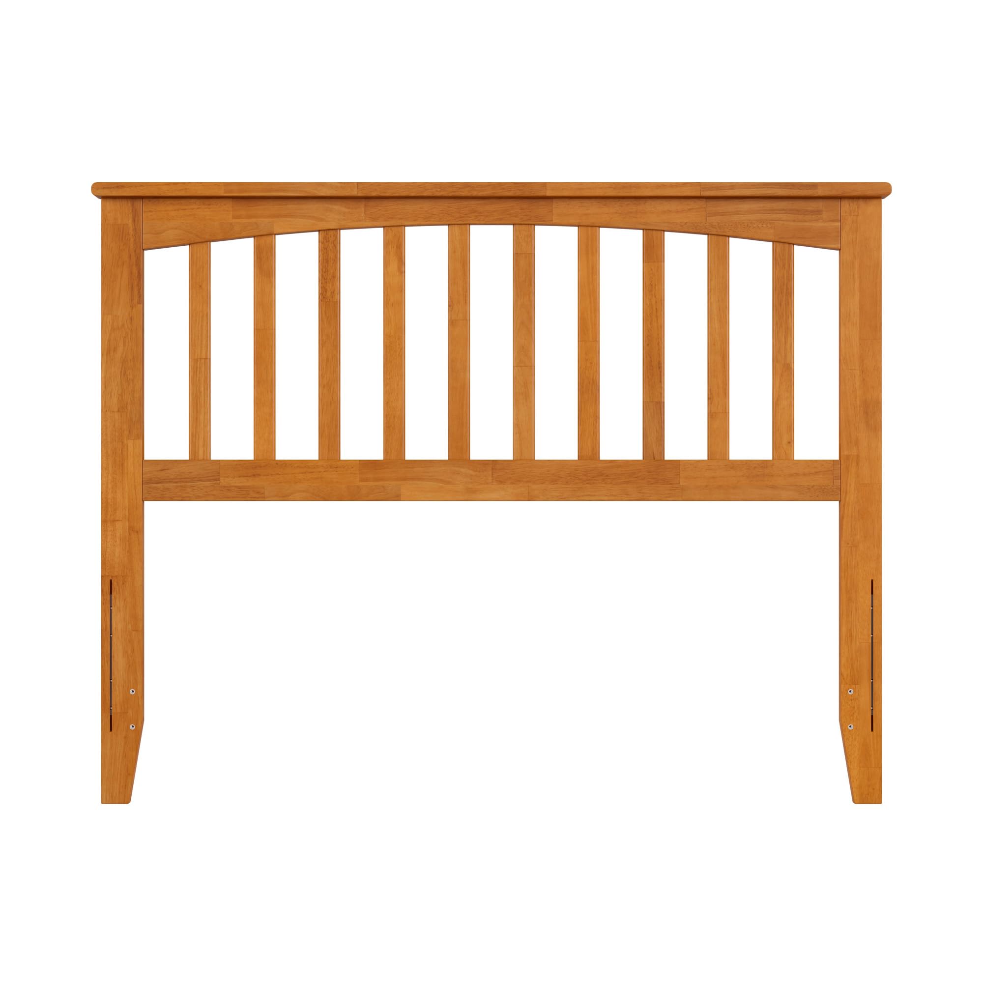 AFI Mission Full Solid Wood Headboard with USB Charging Ports - Light Toffee Finish - Modern Bedroom Furniture for Queen & King Size Beds - Perfect for Bedroom Makeovers and Guest Room Upgrades