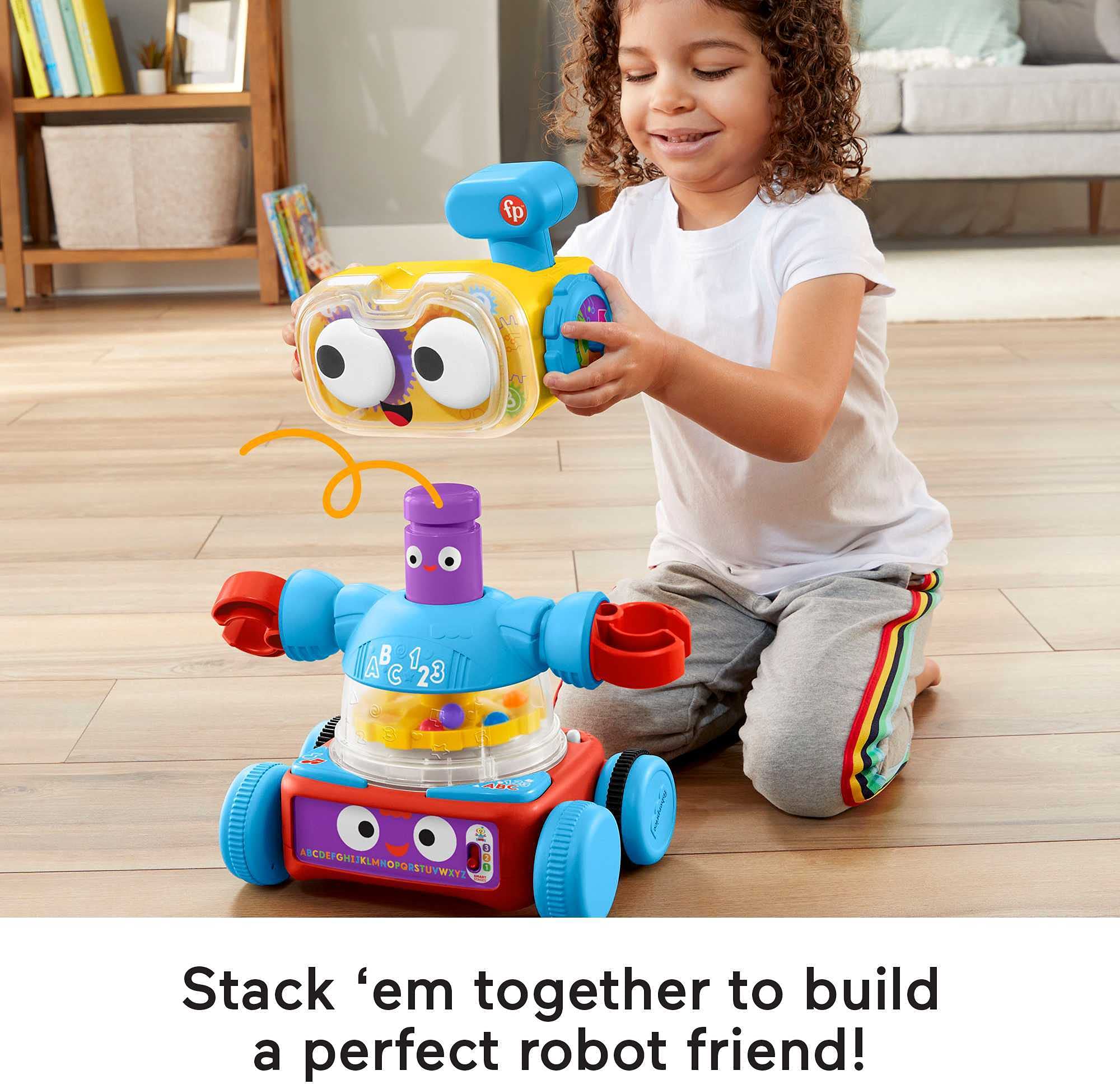 Fisher-Price 4-in-1 Ultimate Learning Bot - Bilingual English & French Electronic Toy with Lights, Music & Educational Activities | STEM Learning Robot for Toddlers & Preschoolers | Interactive Playtime Gift for Kids Ages 1-5 Years
