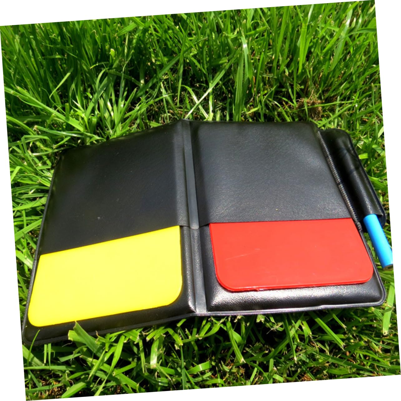 Yardwe Professional Soccer Referee Whistle with Wooden Black Cards - Loud Sports Whistle for Football Referees, Coaches, and Games - Perfect for Soccer Matches, Training, and Officiating