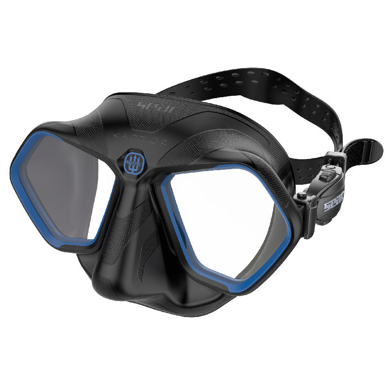 Seac Raptor Black/Blue Scuba Diving Fins - High Performance Swim Fins for Snorkeling, Spearfishing & Ocean Adventures