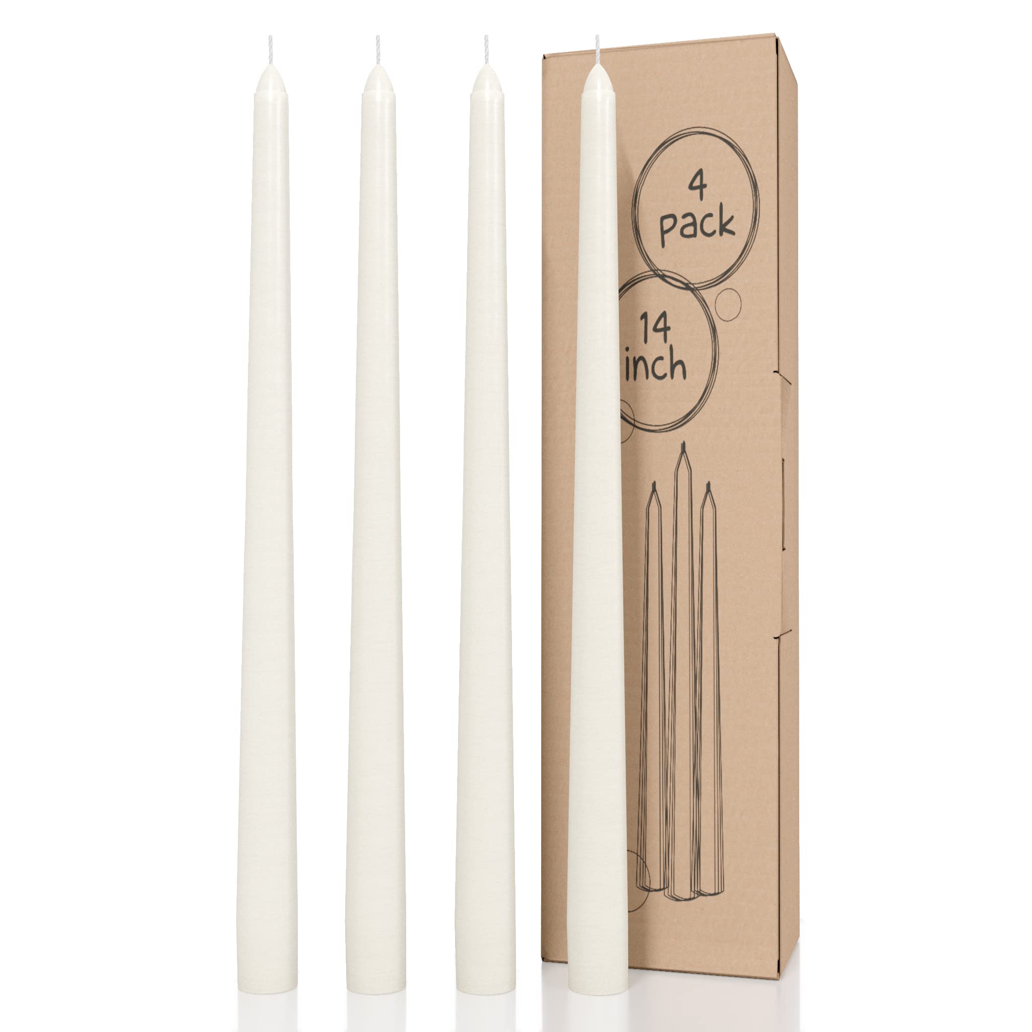 Ivory Taper Candles 14