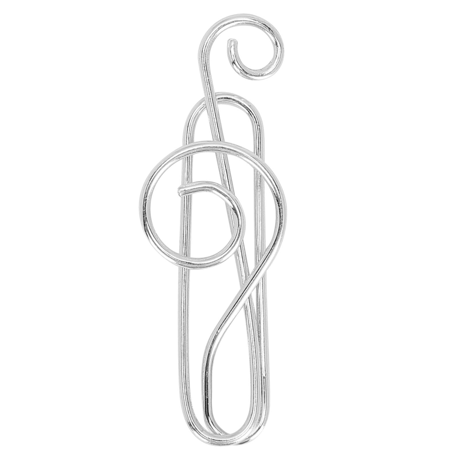 20Pcs Musical Note Paper Clips - Decorative Silver Page Markers for Books, Planners & File Organization | Cute Music Shape Bookmarks for Students, Office & Gift Giving