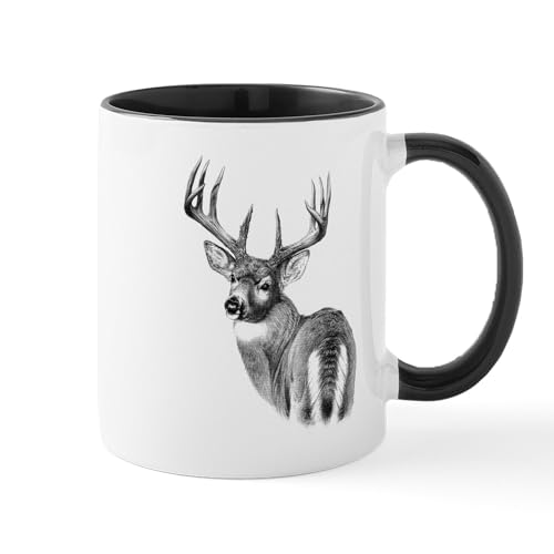 White/Black Inside - Deer Mug