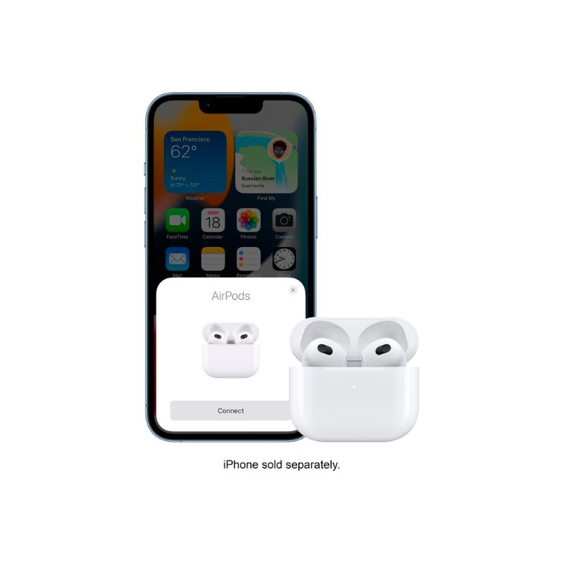 Apple AirPods (3rd Generation) with Lightning Charging Case - Wireless Bluetooth Earbuds for iPhone, iPad, Mac - Perfect for Workouts, Commuting & Music Lovers