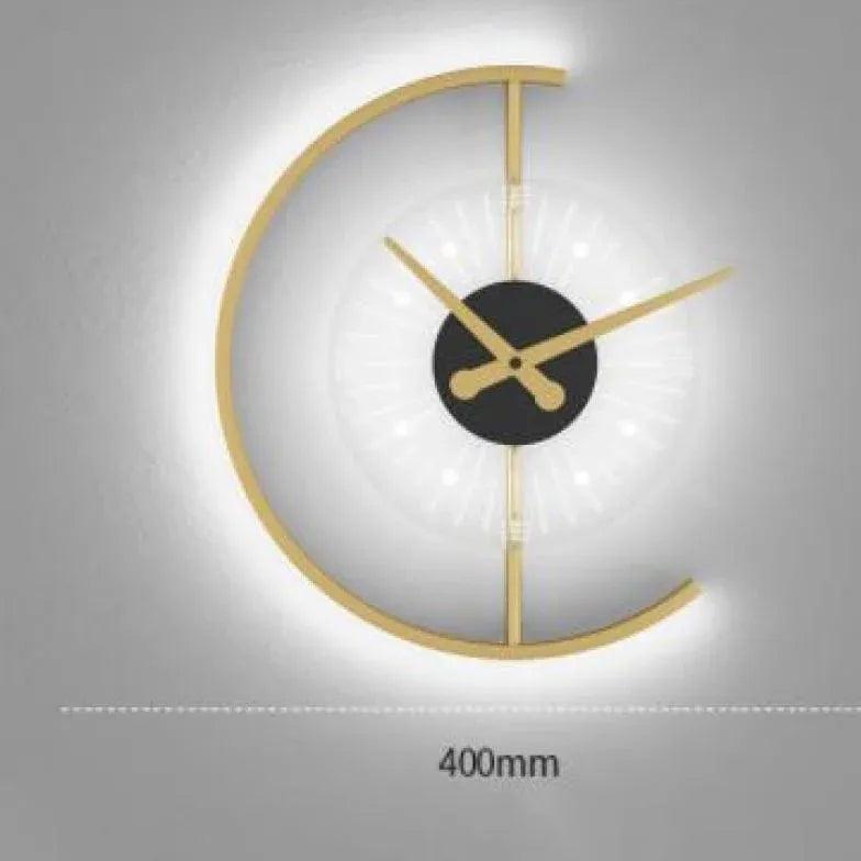 Modern LED Wall Light Clock - Stylish Indoor Decorative Timepiece for Living Room, Bedroom & Office Decor