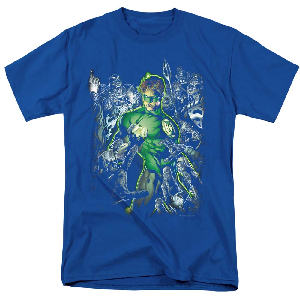 Green Lantern Surrounded by Death Graphic Unisex T-Shirt for Men & Women - Superhero Comic Tee for Cosplay, Comic Con & DC Fans